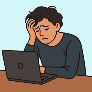 мъж с депресия